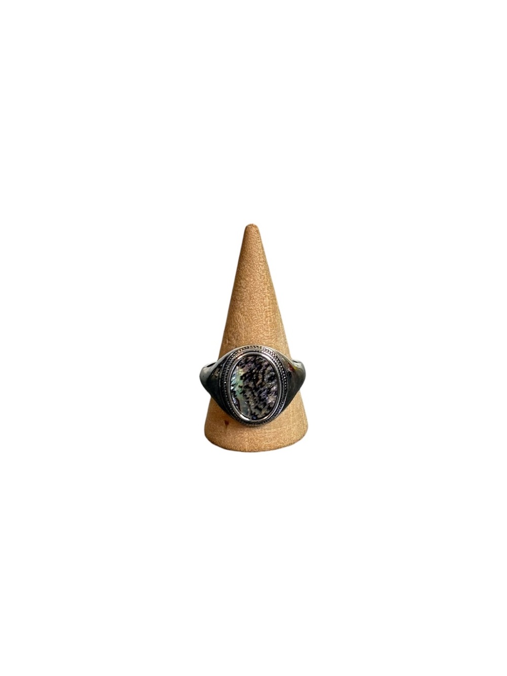 Silver Abalone Shell Ring | Size 11